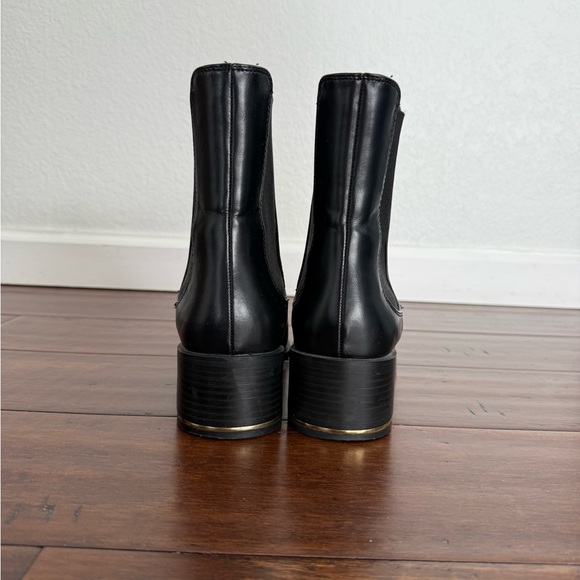 ZARA FLAT ANKLE BOOTS WITH HEEL DETAIL BLACK - Picture 8 of 12